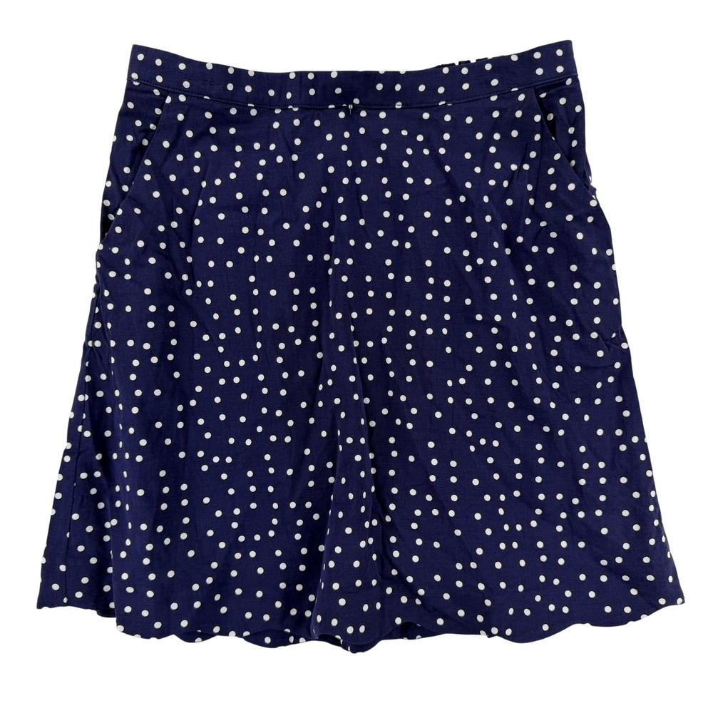41 Hawthorn Skirt Womens Petite M Blue Polka Dot A Line Short Pockets Lined NWT‎
